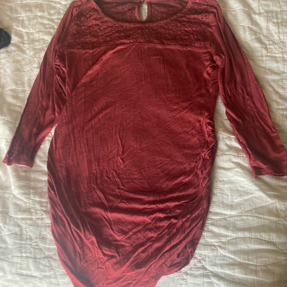 Motherhood Maternity Women's Tops - Black, White, and burnt orange color - Picture 2 of 10